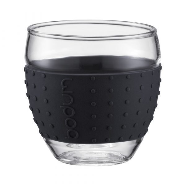 Bodum Pavina Lasi Silikonilla Musta 35 Cl 2-Pakkaus