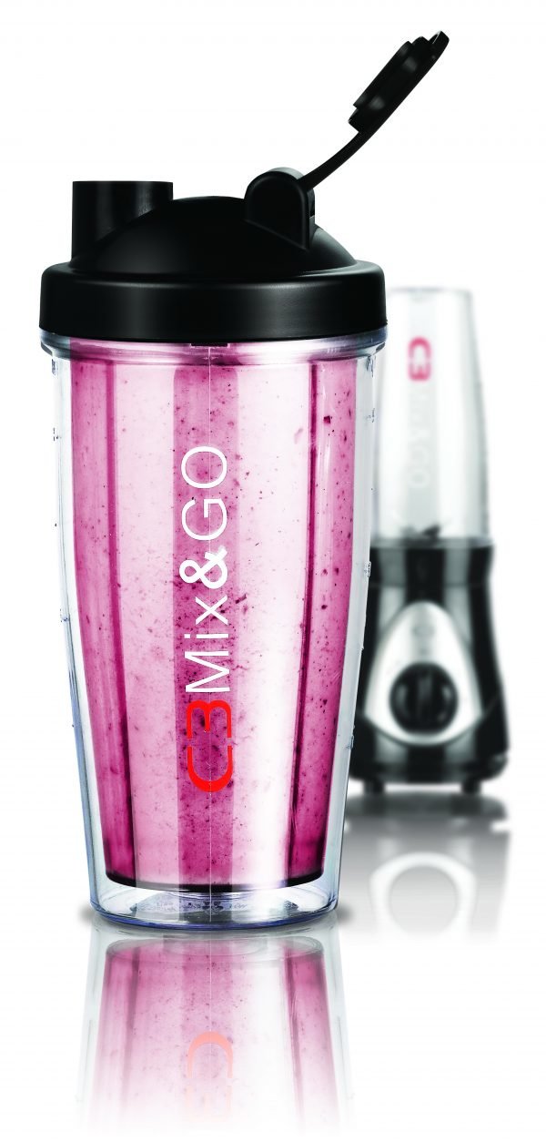 C3 Mix & Go Juomapullo Eristetty Musta 500 Ml