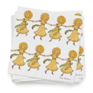 Design House Stockholm Elsa Beskow servetit Maskros 20-pack