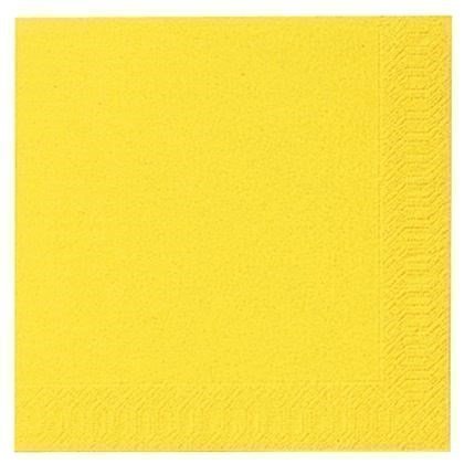 Duni Servettejä 3-kerroksinen 12x12 cm Keltainen 50 kpl