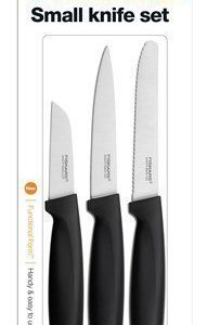 Fiskars FF Pieni veitsisetti 3 veistä musta