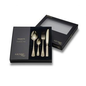Gense Baguette Champagne Aterinsetti Ruostumaton Teräs Kulta 24-Osainen