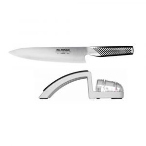 Global Knives G2220gb Setti: G2 Kokkiveitsi H220gb Teroitin