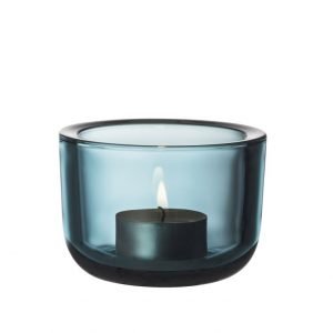 Iittala Valkea Kynttilälyhty Lasi Merensininen 6 Cm
