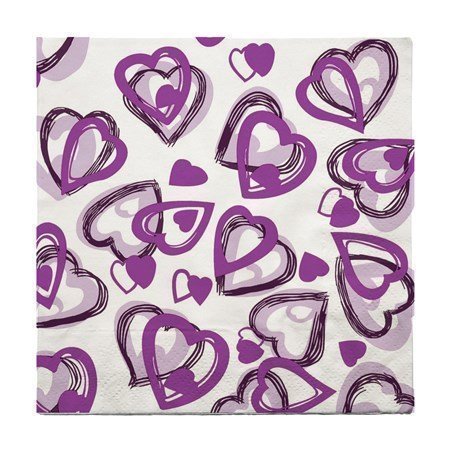 KJ Collection Lautasliina Sydän Valkoinen 33x33 cm 20-pack