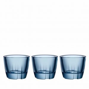Kosta Boda Bruk Kynttilälyhty Sininen 6 Cm 3 Kpl