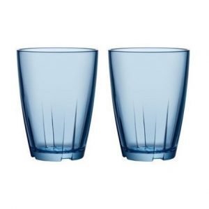 Kosta Boda Bruk Sininen Juomalasi Iso 2-pack