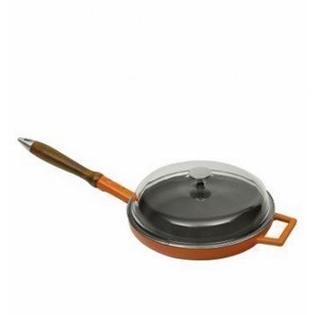 Lava Paistinpannu puukahva lasikansi Orange 28 cm