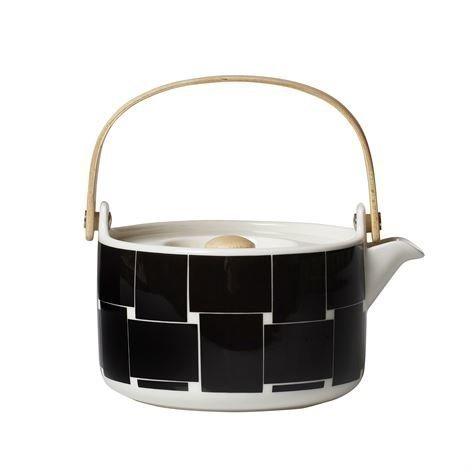 Marimekko Basket Teekannu Musta-Valkoinen