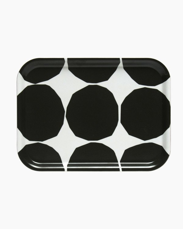 Marimekko Kivet Tarjotin Valkoinen / Musta 27x20 Cm