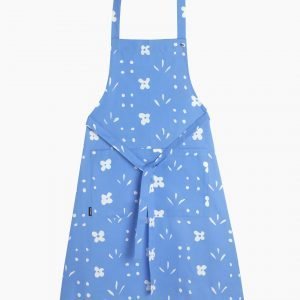 Marimekko Kukkaketo Esiliina Sininen Valkoinen