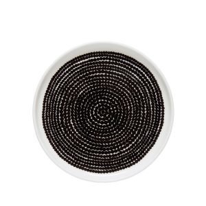Marimekko Oiva Räsymatto Lautanen Musta / Valkoinen 13