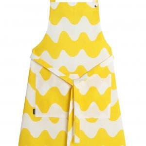 Marimekko Pikku Lokki Esiliina Valkoinen Keltainen