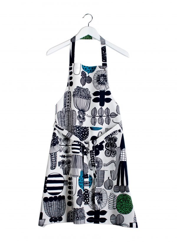 Marimekko Puutarhurin Parhaat Esiliina Puuvilla Musta / Valkoinen / Vihreä