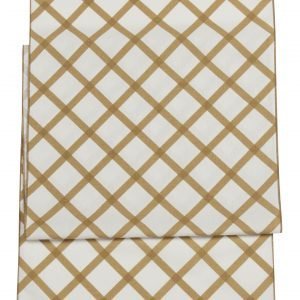 Marimekko Quilt Kaitaliina Kulta Valkoinen