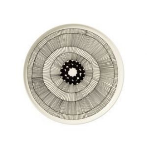 Marimekko Siirtolapuutarha Lautanen Ø 25 cm Valkoinen/Musta