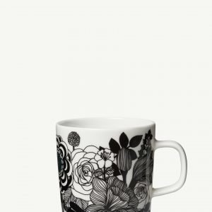 Marimekko Siirtolapuutarha Muki Valkoinen Musta Turkoosi 2