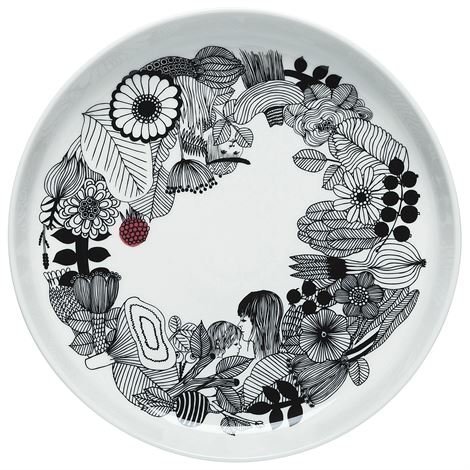Marimekko Siirtolapuutarha Tarjoilulautanen Ø 32 cm