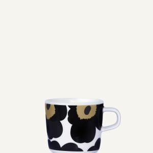Marimekko Unikko Kahvikuppi Valkoinen Musta 2 Dl