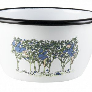 Muurla Elsa Beskow Emalikulho Mustikat Valkoinen 30 Cl
