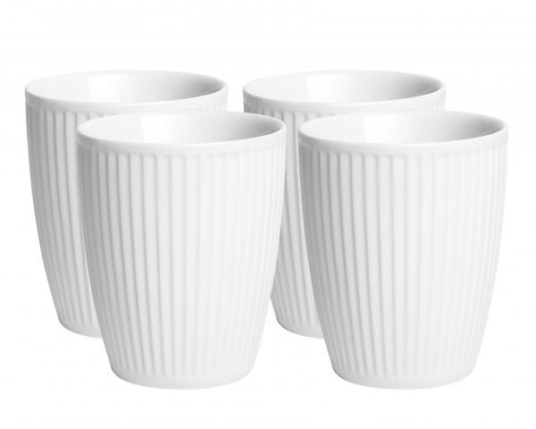 Pillivuyt Plissé Termosmuki Valkoinen 25 Cl 4 Kpl