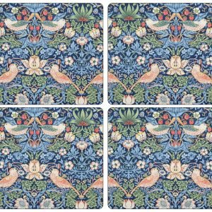 Pimpernel Strawberry Thief Tabletti Korkki Sininen 4 Kpl