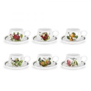 Portmeirion Pomona Aamiaiskuppi Aluslautasella 260 Ml 6-Pakkaus