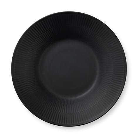 Royal Copenhagen Black Fluted Syvä Lautanen Ø 24 cm