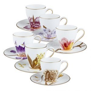 Royal Copenhagen Flora Espressokuppi Vadilla 10 Cl 6-Pakkaus