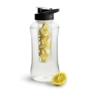 Sagaform Fresh Pullo Hedelmäpatruunalla L Musta