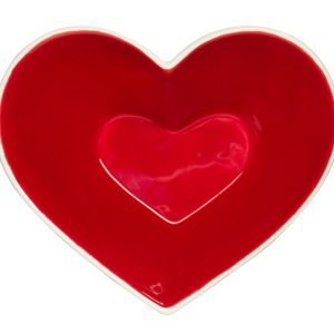 Sagaform Sweetheart Kulho Puna / Valkoinen