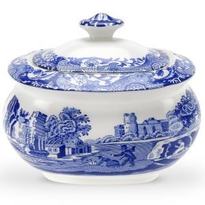 Spode Blue Italian Sokerikko Posliini 25 Cl