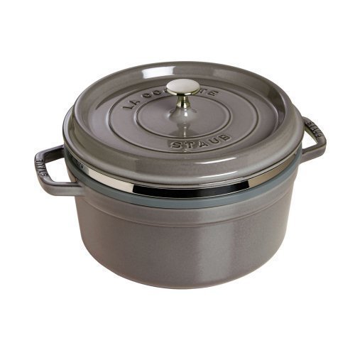 Staub Pyöreä Pata Höyrytysosalla Harmaa 5