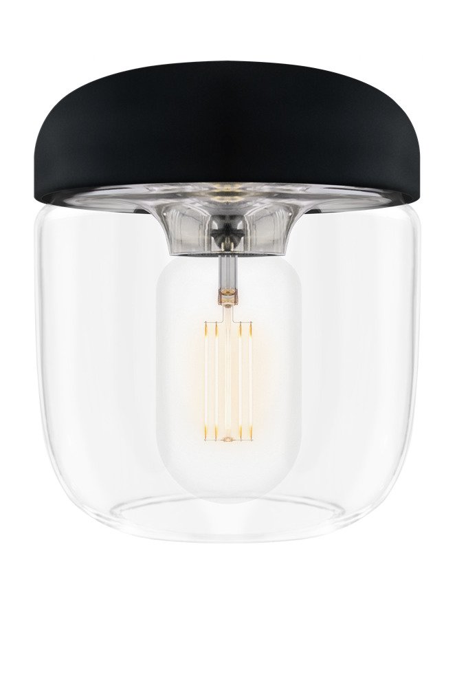 Umage Acorn Valaisin Musta / Kiillotettu Teräs 16x28 Cm