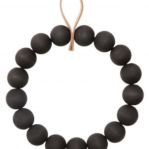 Verso Design Kranssi Puu / Nahka Musta 19 Cm