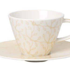 Villeroy & Boch Caffe Club Floral vanille Kahvikuppi&vati 2 osaa